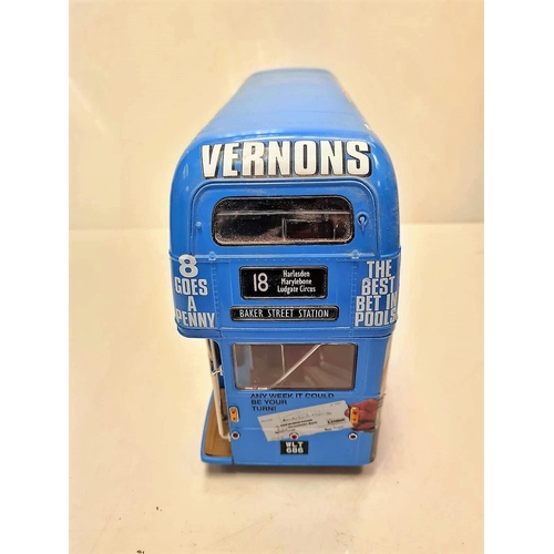 509 - A limited edition Sunstar 1958 diecast Routemaster model bus with Vernons Pools advertisement banner... 