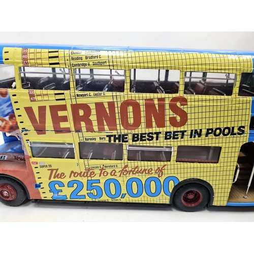 509 - A limited edition Sunstar 1958 diecast Routemaster model bus with Vernons Pools advertisement banner... 