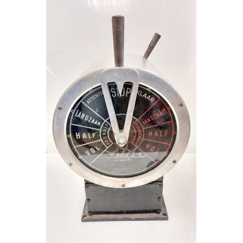 643 - A vintage Dutch nautical accelerator control unit - manufactured by Kwant Control. 31cm diameter.53c... 