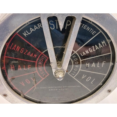 643 - A vintage Dutch nautical accelerator control unit - manufactured by Kwant Control. 31cm diameter.53c... 