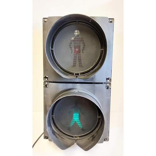 656 - Retro 2 light traffic light display in full working order - made from hard wearing plastic. 35cm wid... 