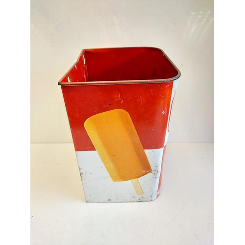 392 - A vintage Lyons Maid ice cream waste container. 
23x32x20 cm.