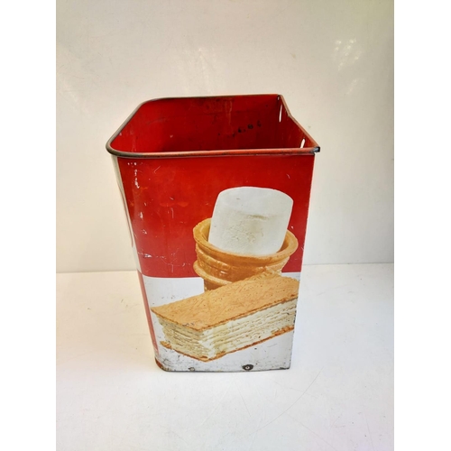 392 - A vintage Lyons Maid ice cream waste container. 
23x32x20 cm.