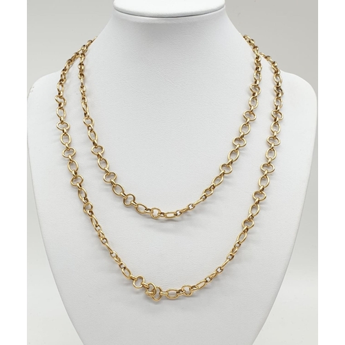 64 - Bvlgari 18ct gold neck chain, 86cm long and 58g grams.