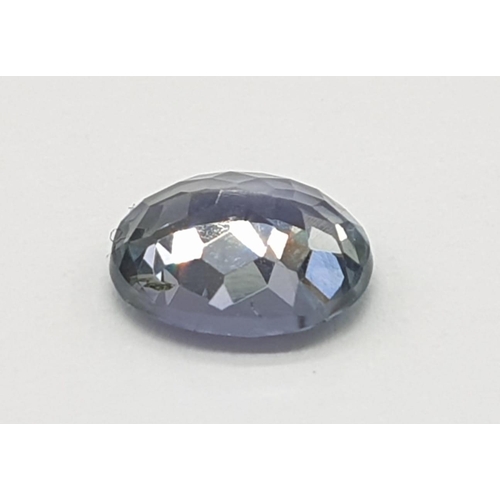 393 - 1.38ct  Tanzanite gemstone. Oval mixed cut. IDT certification included.