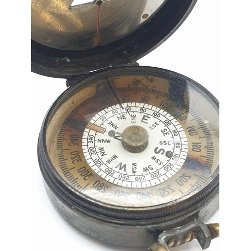 332 - WW1 British Officers Compass Dated 1918. Maker S.Morden & Co.