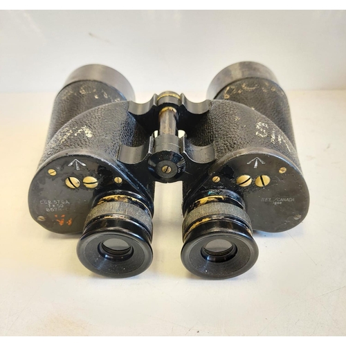 404 - 1944 Dated Canadian Military Issue Binoculars. Maker REL. Very clear view.