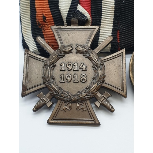 71 - WW2 German Medal Group consisting of the WW1 Imperial German Hindenburg Cross of honour, WW2 3rd Rei... 