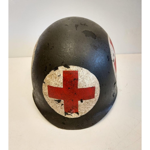 76 - Vietnam War Era US M1 Medics Helmet & Liner.