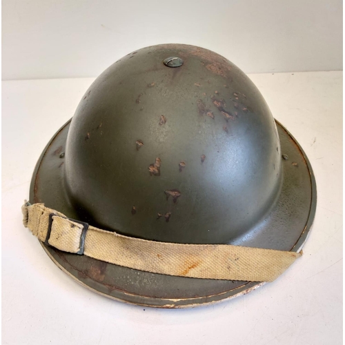 51 - WW2 British Brodie Helmet with insignia of the 49th (West Riding) Infantry Division.