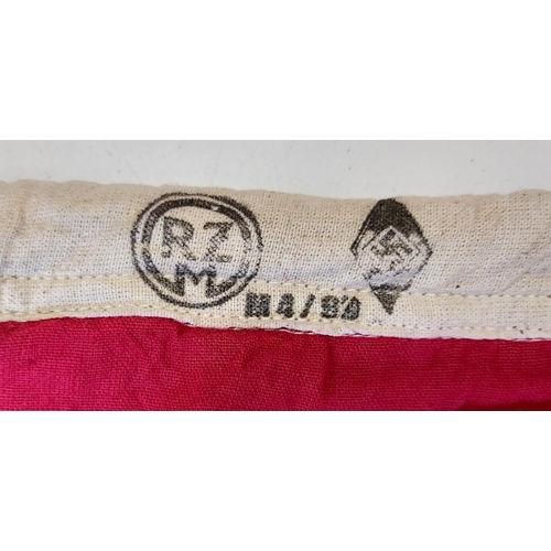 81 - Hitler Youth Flag. 3 part individual sewn panel design and not printed.