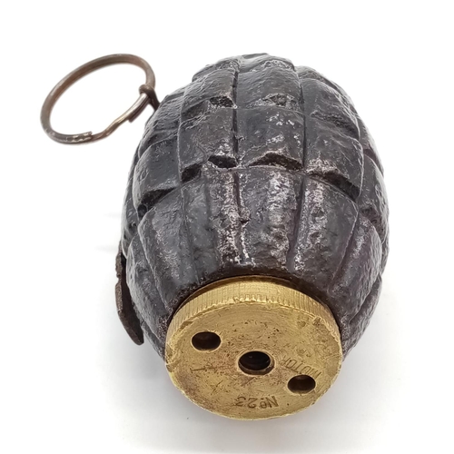 14 - INERT Early WW1 Mk 1 No 23 Mills Grenade for throwing and rifle propulsion. The centre tube is made ... 