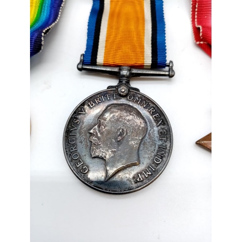 34 - WW1 Medal Trio in a Princess Mary Xmas Gift Tin. Awarded to Pte Albert Preston of the Royal West Rid... 