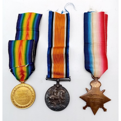 34 - WW1 Medal Trio in a Princess Mary Xmas Gift Tin. Awarded to Pte Albert Preston of the Royal West Rid... 