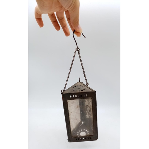 409 - Boer War Period Folding Campaign Tent Lantern.