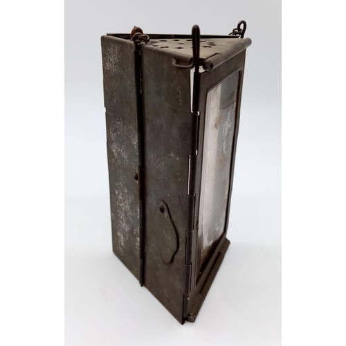 409 - Boer War Period Folding Campaign Tent Lantern.