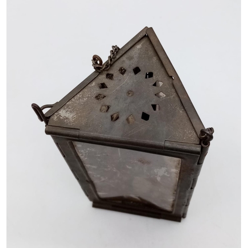 409 - Boer War Period Folding Campaign Tent Lantern.