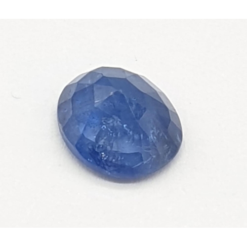 295 - 1.11 Cts Natural blue sapphire. Round mixed cut stone. ITLGR certification included.