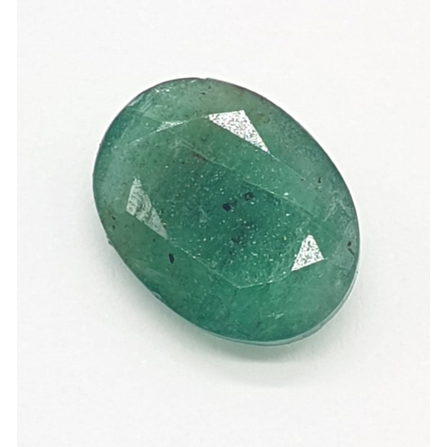 421 - 2.64 Cts Natural emerald. Oval mixed. ITLGR certification provided.