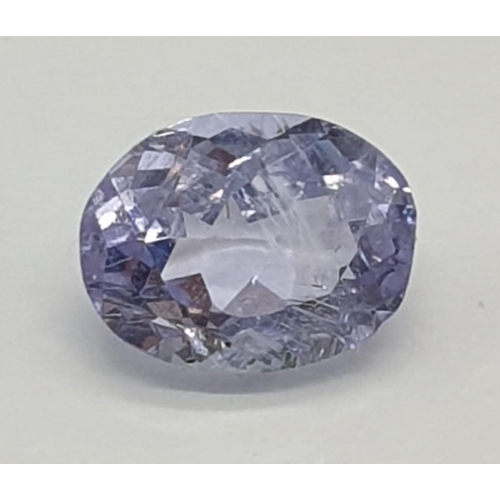 449 - 0.95 Cts Natural tanzanite, Oval mixed cut stone, and 0.60 Cts Natural tanzanite, Pear shaped stone.