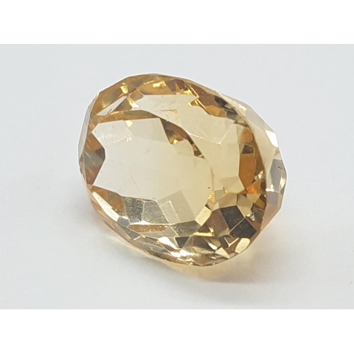 483 - 3.90 Cts Natural Citrine. Oval mixed cut stone. GLI certification included.