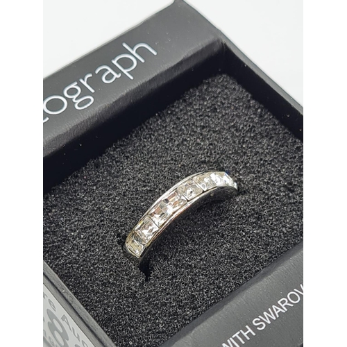 748 - Swarovski half eternity ring