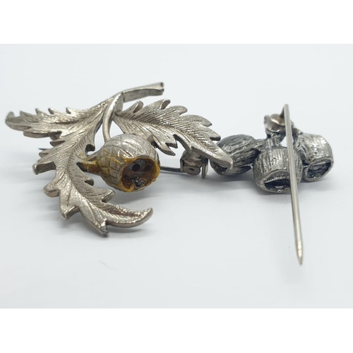 770 - Scottish Thistle BROOCH plus Stickpin.