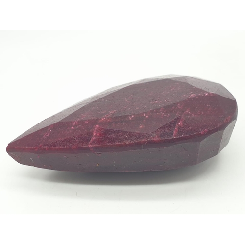 148 - 948.90ct Natural Pear Shape Museum Size Collectable Ruby Gemstone IDT Certified