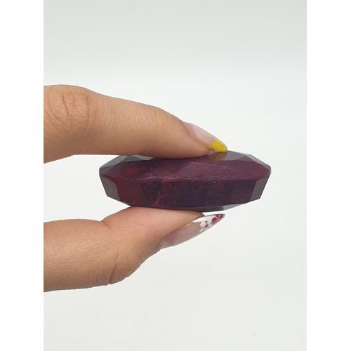 183 - 202ct Large Oval Natural Ruby Gemstone GLI Certified