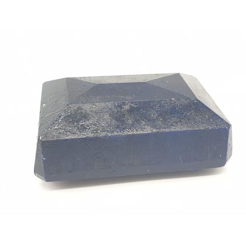 197 - 442ct Impressive Large Rectangular Blue Sapphire GLI Certified