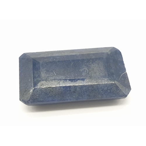 379 - 97ct Large Rectangular Blue Sapphire GLI Certified