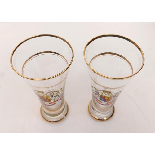 463 - Selection of 3 Queen Elizabeth coronation and Jubilee glasses