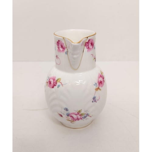 466 - Coalport Caughley mask head jug with floral design, 13cm tall