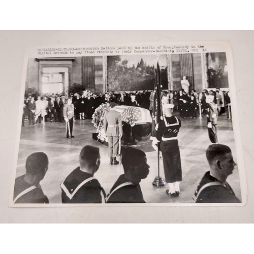 490 - 3 iconic Kennedy pictures; including JFK Junior salute to his father's casket. The moment after JFK'... 