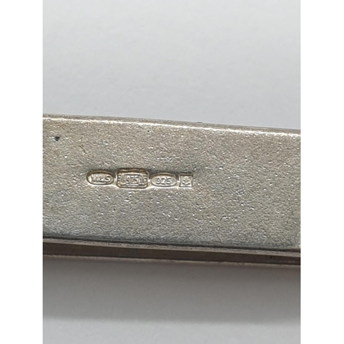 477 - Silver tie/money clip. 5.6g, 5cm.