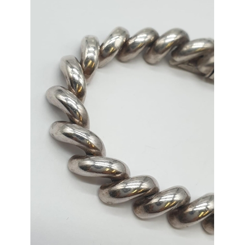 479 - Italian silver twist bracelet. 21g, 18cm.