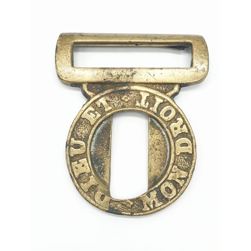 212 - 1940s military brass belt buckle.