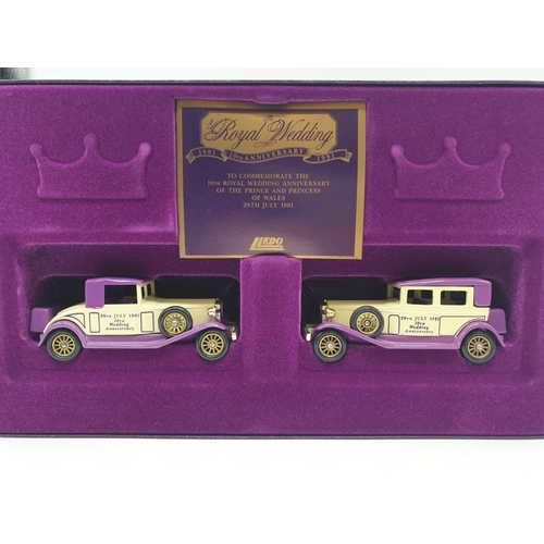 445 - The Lledo, Royal Anniversary 1981-91, 2 Model Car set, celebrating the Ten Years Charles and Diana m... 