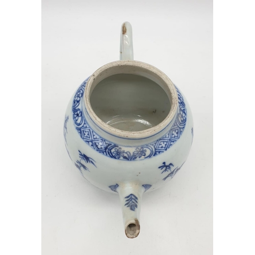 142 - Selection of 4 Chinese Porcelain to include a tea caddy with lid & cover, blue ginger jar, blue & wh... 