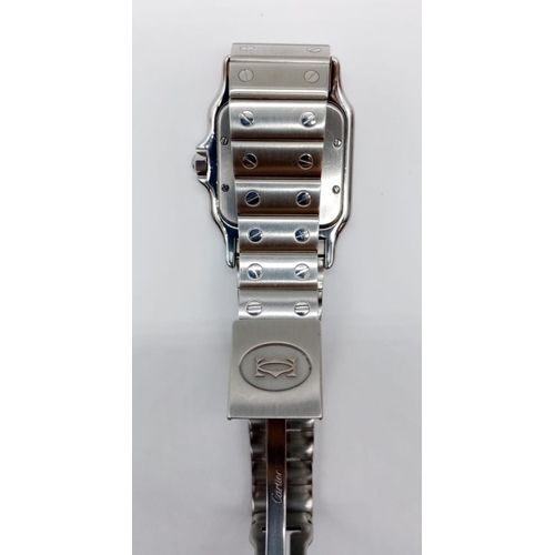 164 - Cartier gent tank watch, manual wind in working order, 30mm case