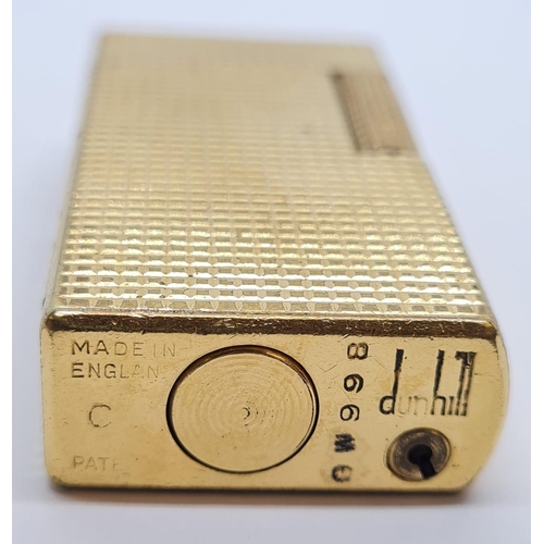 237 - Vintage Dunhill gold plated lighter. Model Dunhill 70.