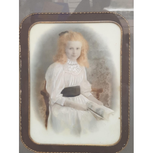 345 - A Victorian portrait of a young lady with original gilded frame. 40cm x 49cm.