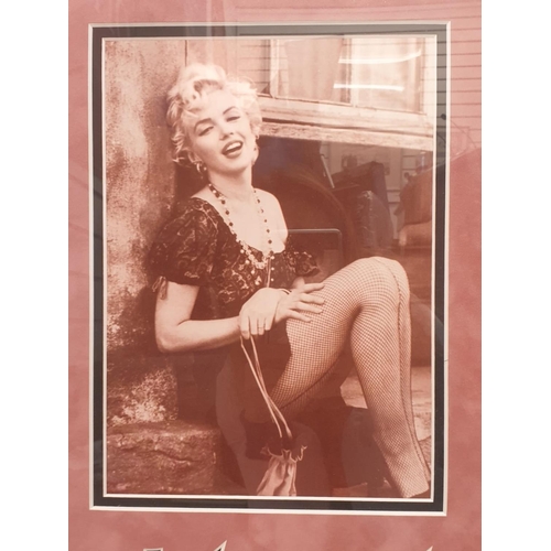 51 - An astonishing piece of movie history. A framed picture of the legendary Marilyn Monroe containing a... 