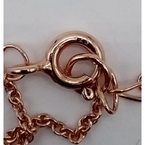 311 - ALEX MONROE SILVER WITH ROSE GOLD VERMEIL BEE PENDANT ON EXPANDABLE CHAIN