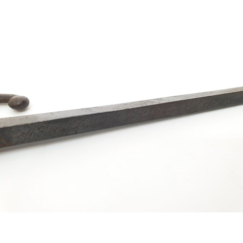 376 - A WWI French bayonet. 52cm in length.