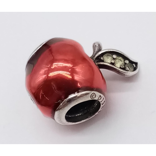 550 - SILVER PANDORA RED APPLE CHARM