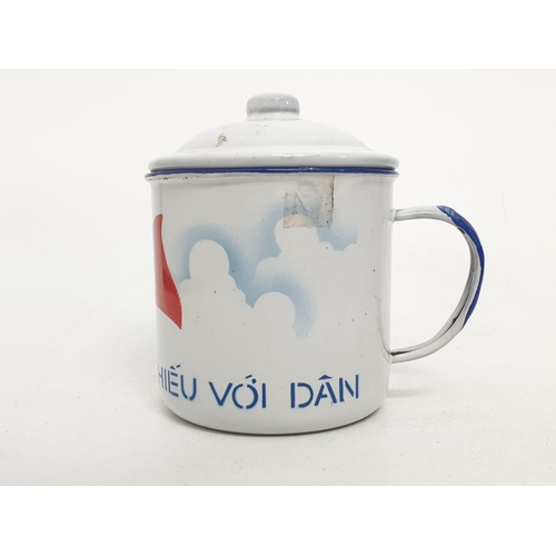 158 - Vietnam War Era Enamelled NVA Rice Cup.