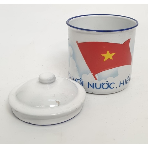 158 - Vietnam War Era Enamelled NVA Rice Cup.