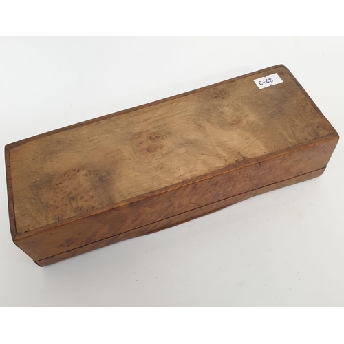 25 - WW2 German Walnut Veneer Box With 3rd Reich SA Eagle.  Very well made, very good condition.