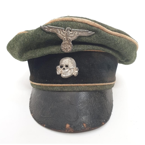 3 - WW2 German Waffen SS Crusher Cap.